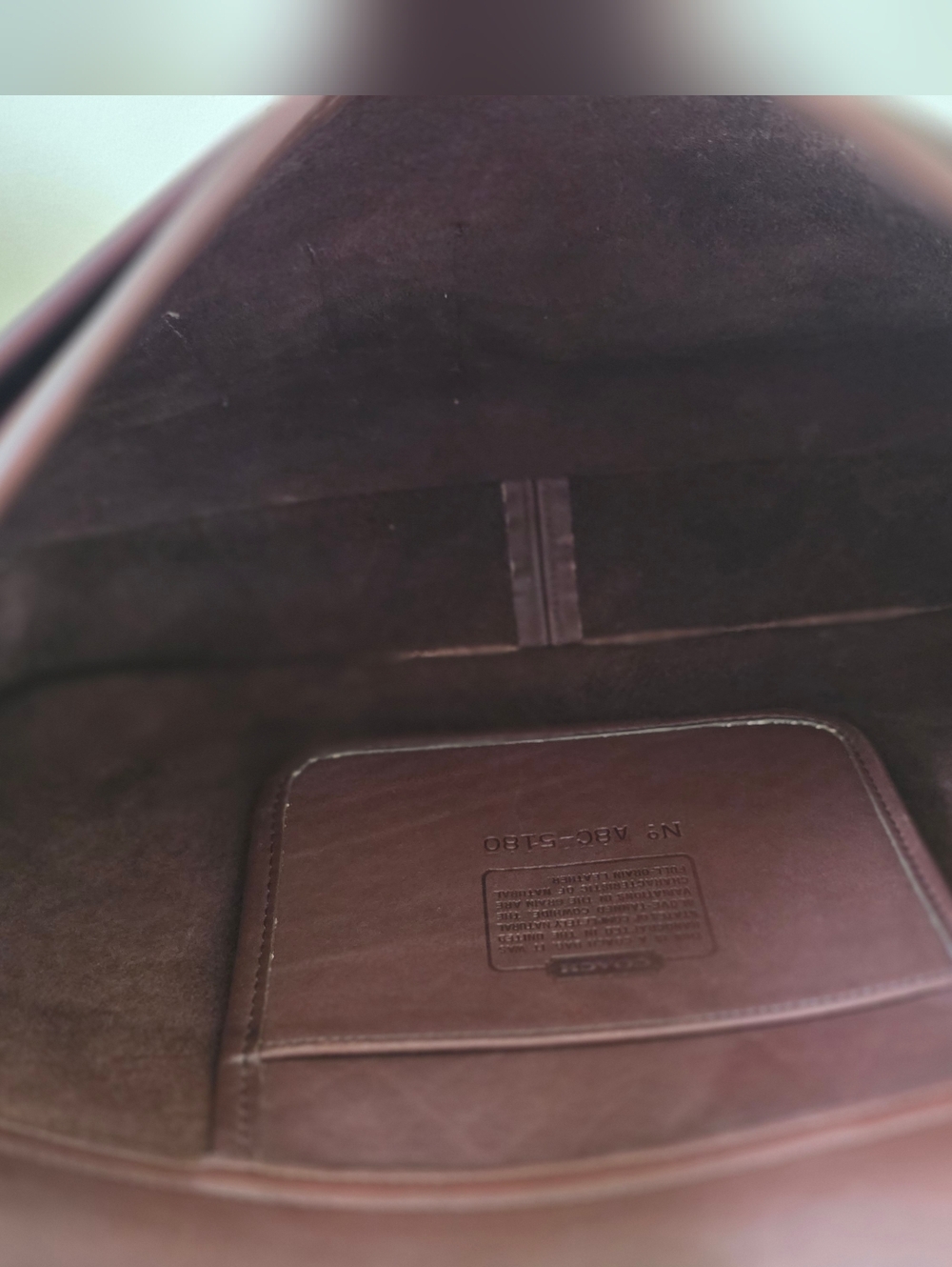 Vintage Coach Metropolitian Briefcase/Crossbody Mahagony Leather USA + Twilly - Picture 16 of 17